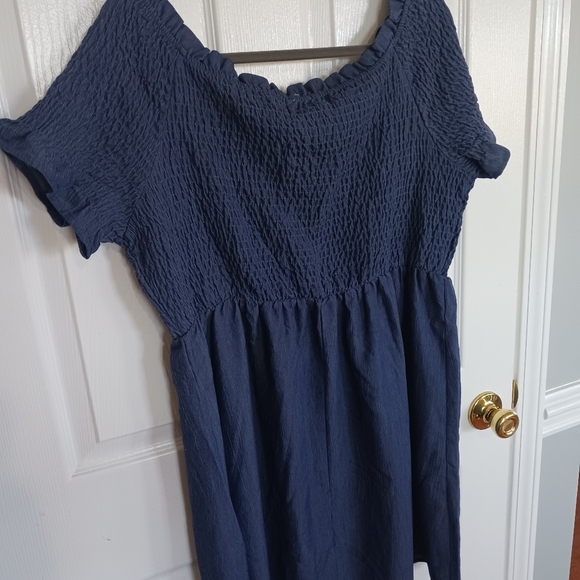 Naif denim looking soft off the shoulder dress size 1X - Picture 7 of 7